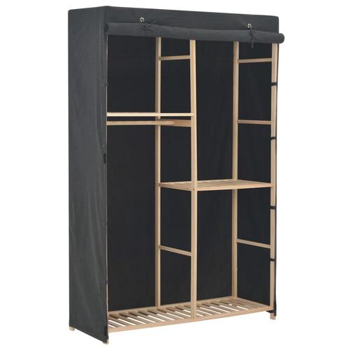 vidaXL Kledingkast 3-laags 110x40x170 cm stof grijs, Huis en Inrichting, Kasten | Kleerkasten, Nieuw, Verzenden