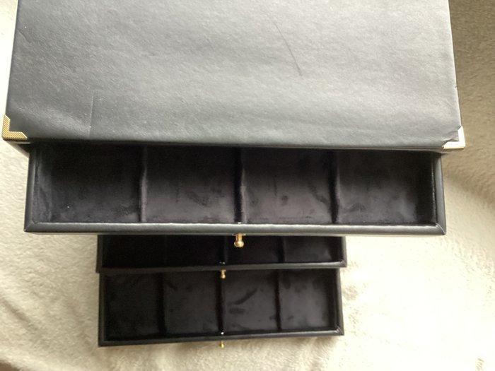 Ladekast - hout, koper, vilt - Muntenladekastje, Postzegels en Munten, Munten | Nederland