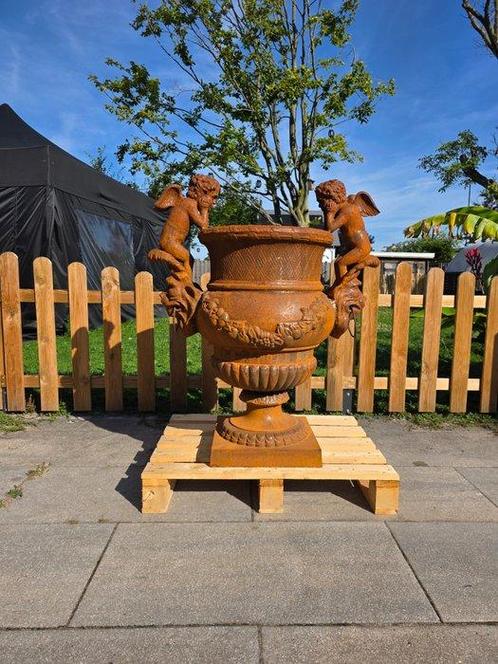 Vaas - Gietijzer - XL Dubbel Handvat, Antiek en Kunst, Curiosa en Brocante