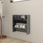 vidaXL Wandschoenenkast 60x18x60 cm bewerkt hout hoogglans, Verzenden, Nieuw