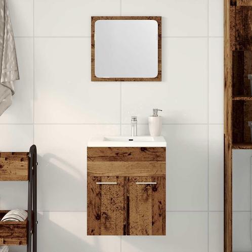 vidaXL 2-delige Badkamermeubelset bewerkt hout oud, Huis en Inrichting, Badkamer | Badkamermeubels, Nieuw, Verzenden