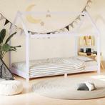 vidaXL Kinderbedframe massief grenenhout wit 70x140 cm, Kinderen en Baby's, Verzenden, Nieuw