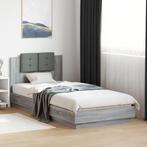 vidaXL Bedframe met hoofdeinde bewerkt hout grijs sonoma, Huis en Inrichting, Slaapkamer | Bedden, Verzenden, Nieuw