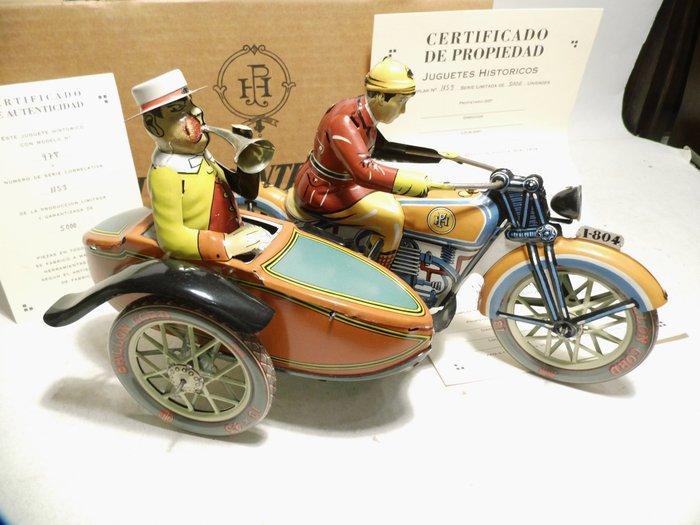 Paya - Motor met zijspan - Opwindbaar blikken figuur -, Antiquités & Art, Antiquités | Jouets