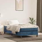 vidaXL Bedframe zonder matras 100x200 cm fluweel donkerblauw, Huis en Inrichting, Verzenden, Nieuw