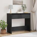 vidaXL Wandtafel 89x41x76,5 cm spaanplaat zwart eikenkleurig, Huis en Inrichting, Tafels | Bijzettafels, Verzenden, Nieuw