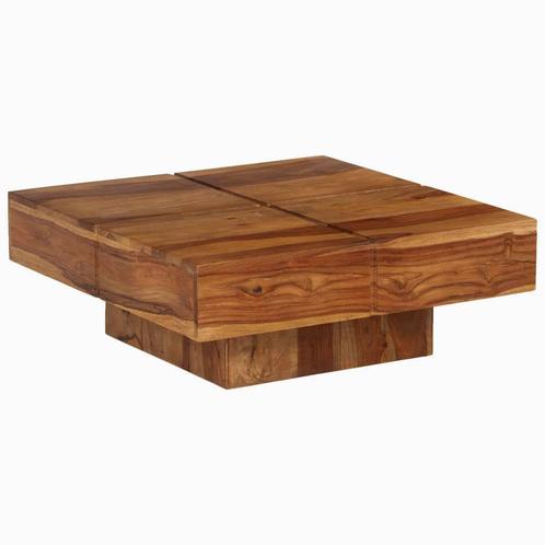 Houten Salontafel 80x80 Acacia - Retour Deal - Landelijke..., Huis en Inrichting, Tafels | Salontafels, 50 tot 100 cm, Vierkant