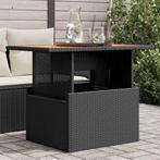 vidaXL Tuintafel 100x55x73 cm poly rattan en acaciahout, Tuin en Terras, Tuintafels, Verzenden, Nieuw