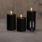 Ledkaars 3d flame wax candle swirl zwart annas collection, Hobby en Vrije tijd, Nieuw