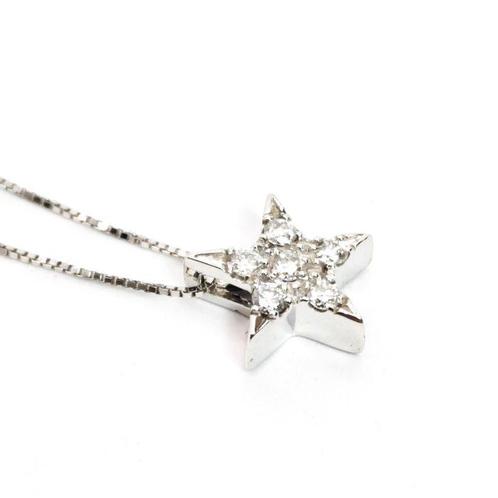 Zonder Minimumprijs - Halsketting - 18 karaat Witgoud -, Handtassen en Accessoires, Kettingen