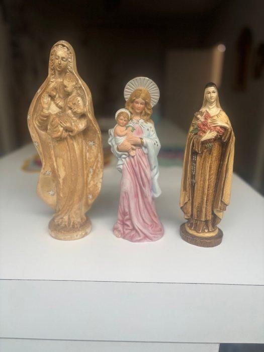 Set van 3 beelden - Madonna met Kind (2) - Theresia van, Antiek en Kunst, Antiek | Boeken en Manuscripten