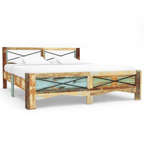 vidaXL Bedframe massief gerecycled hout 140x200 cm, Huis en Inrichting, Slaapkamer | Bedden, Nieuw, Verzenden