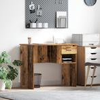 vidaXL Bureau met Opbergruimte - Oud Hout - 90x49,5x75 cm -, Huis en Inrichting, Verzenden, Nieuw