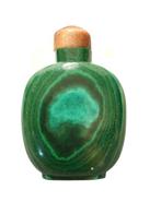 Bouteille de tabac à priser - tabatière - Malachite - Sniff
