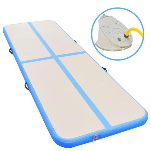 vidaXL Gymnastiekmat met pomp opblaasbaar 800x100x10 cm PVC, Sport en Fitness, Yoga en Pilates, Nieuw, Verzenden