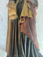 Rare couple XIXe siècle – Chevalier et Reine stuc polychrome, Antiek en Kunst