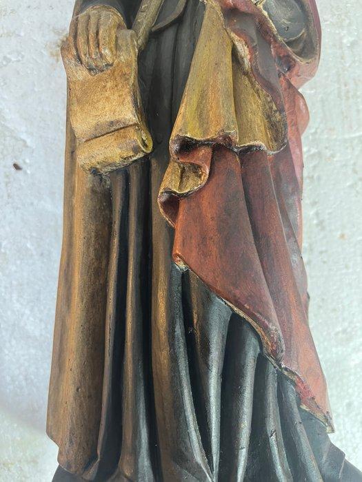 Rare couple XIXe siècle – Chevalier et Reine stuc polychrome, Antiek en Kunst, Antiek | Keramiek en Aardewerk