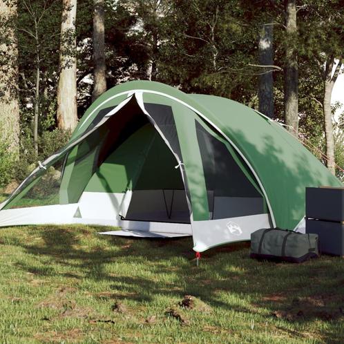 vidaXL Tent 4-persoons waterdicht groen, Caravanes & Camping, Tentes, Envoi