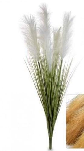 Gynerium Pluimen Wit Kunstbloem 100 cm per stuk, Huis en Inrichting, Woonaccessoires | Kunstplanten en Kunstbloemen, Nieuw