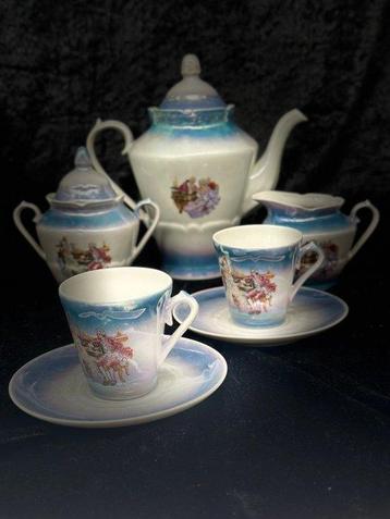 Antikes Stil-Kaffeeservice – Lüster-Porzellan mit