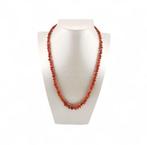 Koraal - Zilver - Halsketting - ambachtelijke bewerking