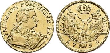 Goud-1/2 Friedrichsdor 1750 A Brandenburg-Preussen Prui... beschikbaar voor biedingen