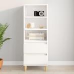 vidaXL Hoge kast 40x36x110 bewerkt hout hoogglans wit, Huis en Inrichting, Kasten | Dressoirs, Verzenden, Nieuw