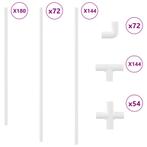 vidaXL PVC Pijp 29 pcs Wit PP, PE, Verzenden, Nieuw