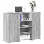 vidaXL Receptiebalie 135x50x103,5 cm bewerkt hout grijs, Huis en Inrichting, Verzenden, Nieuw