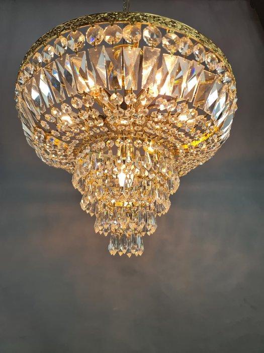 Kroonluchter - Perciosa lamp Art Nouveau - Messing, Kristal, Antiek en Kunst, Antiek | Verlichting