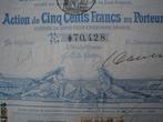 Panama. Action of the Panama Canal 500 Francs au Porteur,