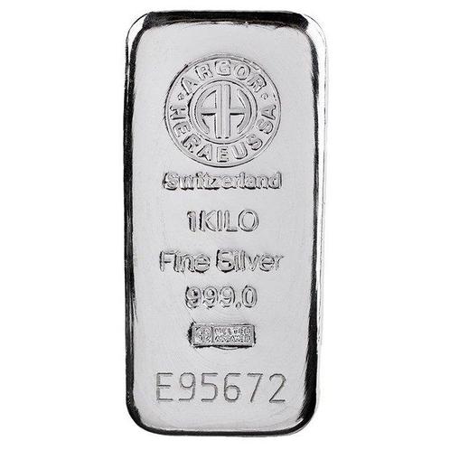 1 kilogram - Zilver .999 - Argor-Heraeus, Switzerland, Postzegels en Munten, Edelmetalen en Baren