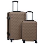 vidaXL 2-delige Harde kofferset ABS bruin, Handtassen en Accessoires, Koffers, Verzenden, Nieuw