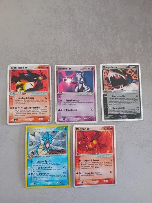 Pokémon - 5 Card - Magmar, Typhlosion, Gyarados, Mewtwo,, Hobby en Vrije tijd, Verzamelkaartspellen | Pokémon