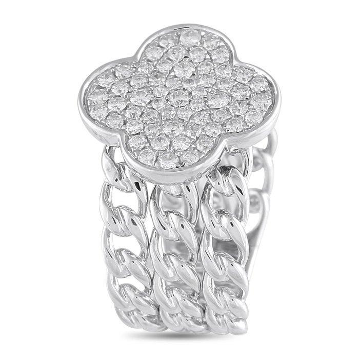 Ring - 18 karaat Witgoud, 18K witgouden ring met 0,70 ct, Handtassen en Accessoires, Ringen