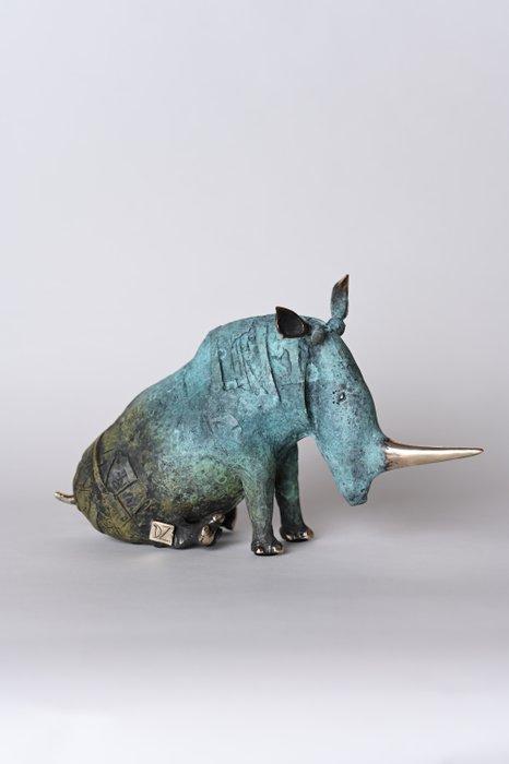 De Zet - Sitting Rhino, Antiquités & Art, Art | Peinture | Moderne