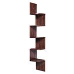 Wandplank - Hoekplank met Zigzag Ontwerp - Rustiek Bruin, Ophalen of Verzenden, Nieuw, Modern