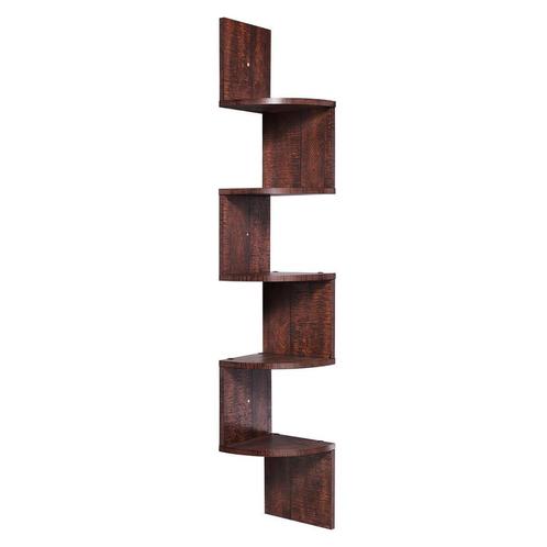 Wandplank - Hoekplank met Zigzag Ontwerp - Rustiek Bruin, Huis en Inrichting, Kasten | Boekenkasten, Nieuw, Ophalen of Verzenden