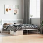 vidaXL Bedframe met hoofdbord metaal wit 160x200 cm, Huis en Inrichting, Verzenden, Nieuw