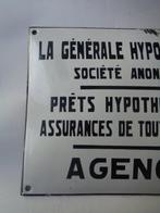La Generale Hypothecaire Agence - Plaque émaillée - Émail