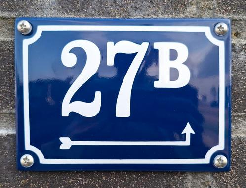 Nummerbord met pijl 14x10cm, Verzamelen, Merken en Reclamevoorwerpen, Verzenden