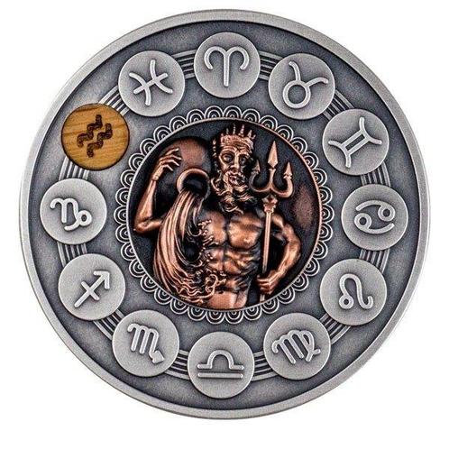 Niue. 1 Dollar 2020 Aquarius - Zodiac Signs - Antique, Timbres & Monnaies, Monnaies | Europe | Monnaies non-euro