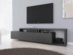 TV Meubel - Antraciet - 219x45x52 cm - TV kast met lade, Huis en Inrichting, Overige materialen, Verzenden, Nieuw, 200 cm of meer