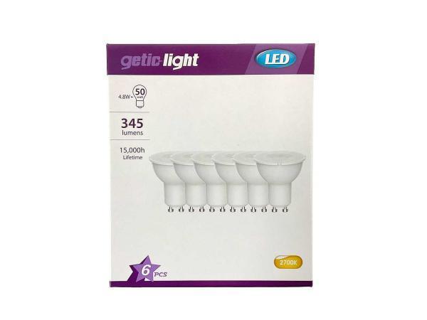 Veiling - 10x  Getic-Light led-spot 6-pack 4,8W GU10, Maison & Meubles, Lampes | Spots