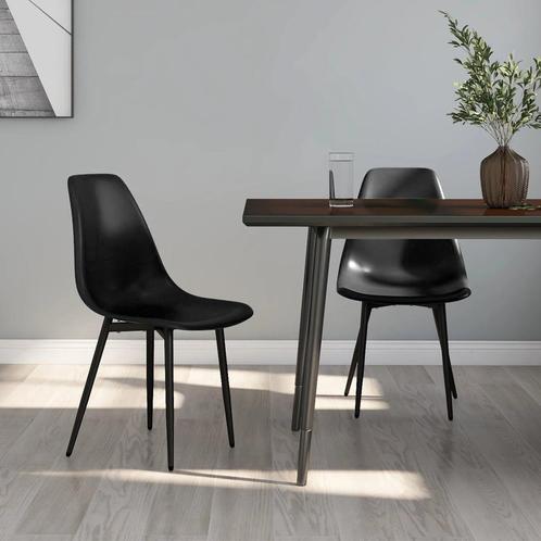 vidaXL Eetkamerstoelen 2 st PP zwart, Huis en Inrichting, Stoelen, Nieuw, Verzenden