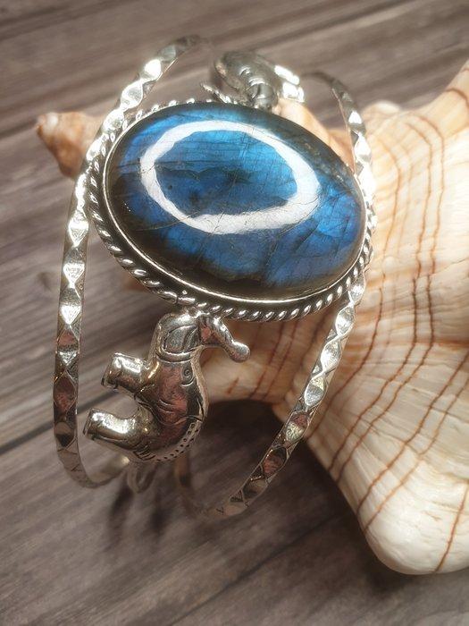Zilver, Labradorite - Armband, Verzamelen, Mineralen en Fossielen