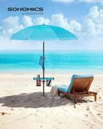 Strandparasol - parasol - diameter 160 cm - zonwering UPF, Tuin en Terras, Verzenden, Nieuw