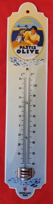 Emaille plaat - Emaille / Metaal / Thermometer (Pastis, Antiek en Kunst, Antiek | Wandborden en Tegels