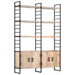 vidaXL Boekenkast met 4 schappen 124x30x180 cm massief, Huis en Inrichting, Verzenden, Nieuw
