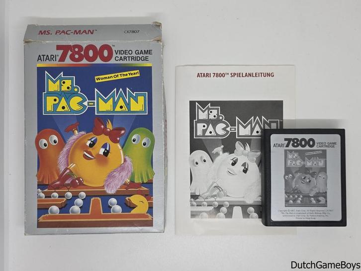Atari 7800 - Ms. Pac-Man, Games en Spelcomputers, Spelcomputers | Atari, Gebruikt, Verzenden